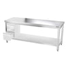 Galleyz Çalışma Tezgahı - Paslanmaz Çelik - PREMIUM - 2000x800mm - Alt Raflı