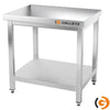 Galleyz Çalışma Tezgahı - Paslanmaz Çelik PREMIUM - 600x600mm - Alt Raflı, Sırtsız