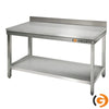 Galleyz Paslanmaz Çelik Çalışma Tezgahı ECO -1000x600mm - Alt Raflı, Sırtlı