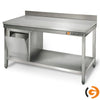 Galleyz Paslanmaz Çelik Çalışma Tezgahı ECO -1200x600mm - Alt Raflı, Sırtlı