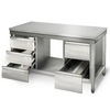 Galleyz Paslanmaz Çelik Çalışma Tezgahı ECO - 1400x700mm - Alt Raflı, Sırtsız