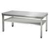Galleyz Paslanmaz çelik çalışma tezgahı ECO - 1800x700mm - alt raflı, sırtsız