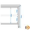 Galleyz Paslanmaz Çelik Çalışma tezgahı ECO - 2000x600mm- Sırtsız alt raflı