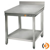 Galleyz Paslanmaz Çelik Çalışma Tezgahı ECO -600x600mm - Alt Raflı, Sırtlı