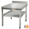 Galleyz Paslanmaz Çelik Çalışma Tezgahı ECO -600x600mm - Alt Raflı, Sırtlı