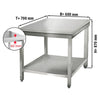 Galleyz Paslanmaz Çelik Çalışma tezgahı ECO - 600x700mm - Alt Raflı, Sırtsız
