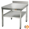 Galleyz Paslanmaz Çelik Çalışma Tezgahı ECO - 700x600mm - Sırtlı alt raflı