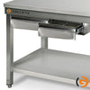 Galleyz Paslanmaz Çelik Çalışma Tezgahı ECO - 700x600mm - Sırtlı alt raflı
