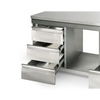 Galleyz Paslanmaz Çelik Çalışma tezgahı ECO - 700x700mm- Sırtsız alt raflı