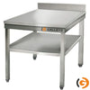 Galleyz Paslanmaz Çelik Çalışma Tezgahı ECO -800x600mm - Alt Raflı, Sırtlı