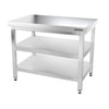Galleyz Paslanmaz Çelik Çalışma Tezgahı PREMIUM- 1000x700mm - Alt Raflı, Ara Raflı
