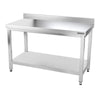 Galleyz Paslanmaz Çelik Çalışma Tezgahı - PREMIUM- 1400x700mm - Sırtsız alt raflı