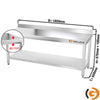 Galleyz Paslanmaz Çelik Çalışma Tezgahı - PREMIUM- 1800x600mm - Sırtlı alt raflı