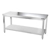 Galleyz Paslanmaz Çelik Çalışma Tezgahı - PREMIUM- 1800x700mm - Sırtsız alt raflı