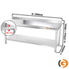 Galleyz Paslanmaz Çelik Çalışma Tezgahı - PREMIUM- 2000x600mm - Sırtlı alt raflı