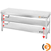 Galleyz Paslanmaz Çelik Çalışma Tezgahı PREMIUM - 2000x700mm - Kesme plakası dahil, sırtsız alt raflı