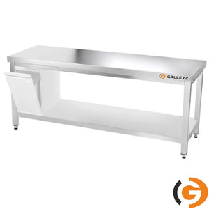 Galleyz Paslanmaz Çelik Çalışma Tezgahı - PREMIUM- 2000x700mm - Sırtsız alt raflı