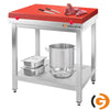 Galleyz Paslanmaz Çelik Çalışma Tezgahı PREMIUM- 600x700mm - Alt Raflı, Sırtsız, Kesme Plakası dahil