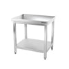 Galleyz Paslanmaz Çelik Çalışma Tezgahı PREMIUM - 600x700mm - Sırtsız Alt Raflı