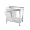 Galleyz Paslanmaz Çelik Çalışma Tezgahı PREMIUM - 600x700mm - Sırtsız Alt Raflı