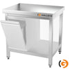 Galleyz Paslanmaz Çelik Çalışma Tezgahı PREMIUM- 700x600mm - Alt Raflı,Destekli