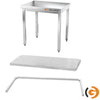Galleyz Paslanmaz Çelik Çalışma Tezgahı PREMIUM- 700x600mm - Alt Raflı,Destekli