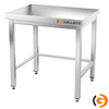 Galleyz Paslanmaz Çelik Çalışma Tezgahı PREMIUM- 700x600mm - Alt Raflı,Destekli