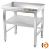 Galleyz Paslanmaz Çelik Çalışma Tezgahı PREMIUM- 700x600mm - Alt Raflı,Destekli