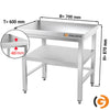 Galleyz Paslanmaz Çelik Çalışma Tezgahı PREMIUM- 700x600mm - Alt Raflı,Destekli