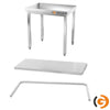 Galleyz Paslanmaz Çelik Çalışma Tezgahı PREMIUM - 800x600mm - Alt raflı & destekli