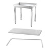 Galleyz Paslanmaz Çelik Çalışma Tezgahı PREMIUM- 800x700mm - Alt Raflı, Destekli