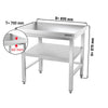 Galleyz Paslanmaz Çelik Çalışma Tezgahı PREMIUM- 800x700mm - Alt Raflı, Destekli