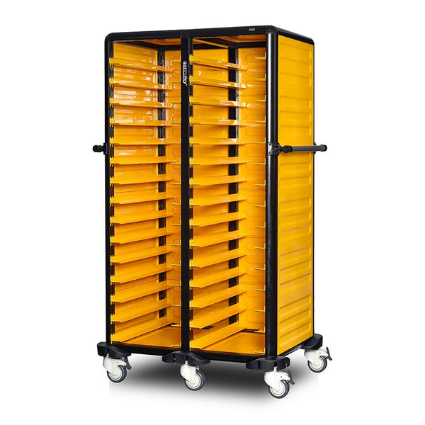 Gastrolley 150 İkili Servis Tepsi Arabası, 2 Yanı ve Arkası Kapalı, 101x71x174 cm