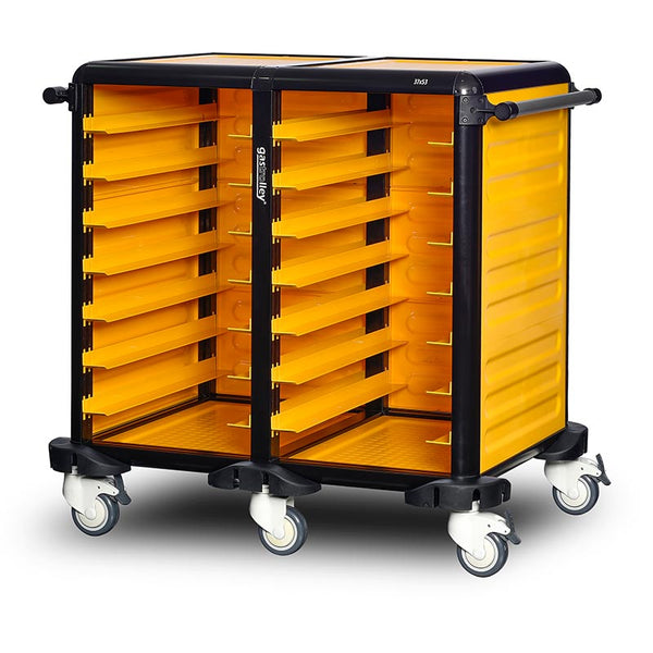 Gastrolley 75 İkili Servis Tepsi Arabası, 2 Yanı ve Arkası Kapalı, 101x71x99 cm