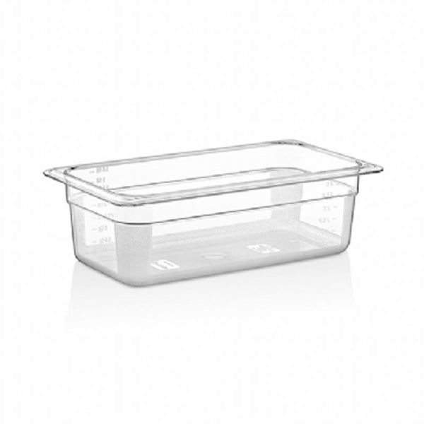GastroPlast GIC-01PP GN 1/3 Şeffaf Polipropilen Dondurma Küveti, 4.5 L