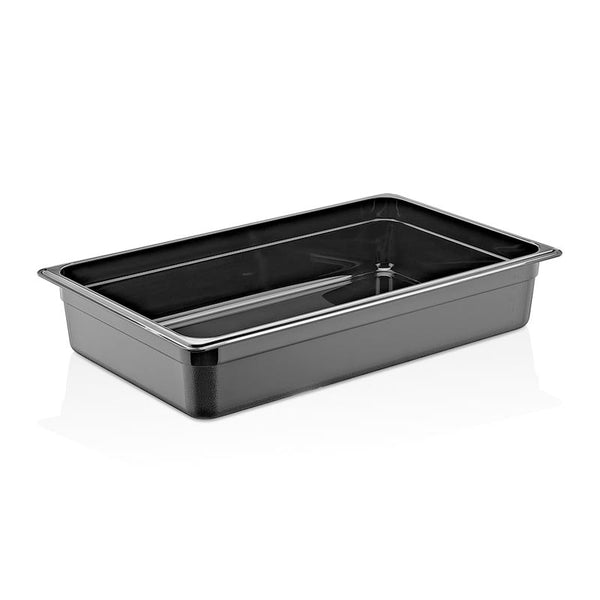 GastroPlast GN 1/1-100 mm Gastronorm Küvet, Polikarbon, Siyah