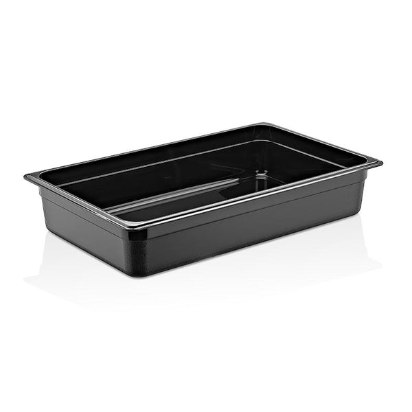 GastroPlast GN 1/1-100 mm Polikarbon Gastronorm Küvet, Siyah