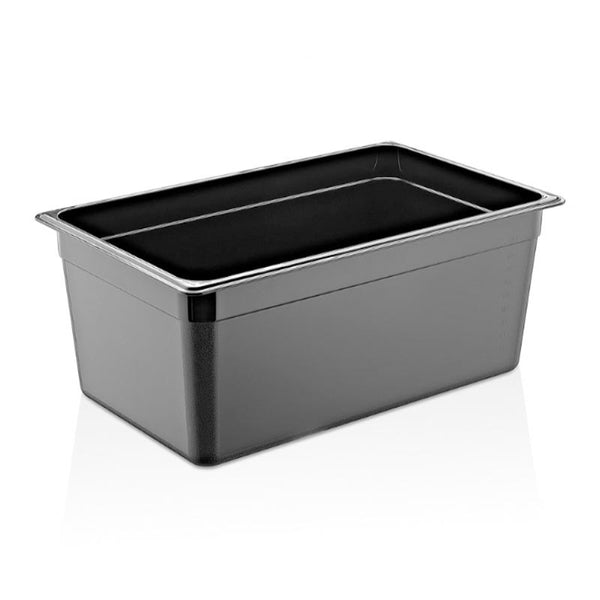 GastroPlast GN 1/1-200 mm Gastronorm Küvet, Polikarbon, Siyah