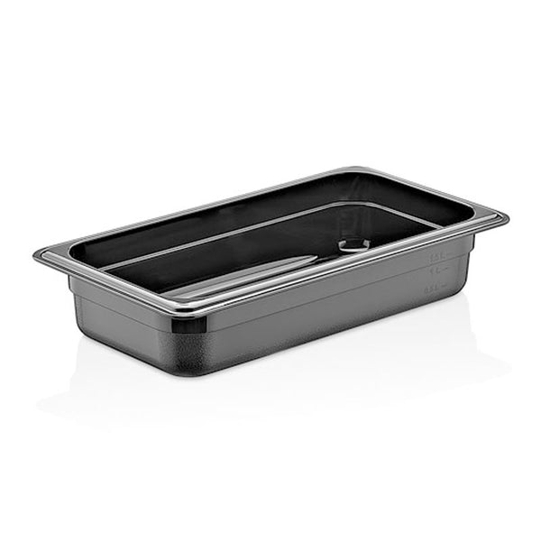 GastroPlast GN 1/2 65 mm Gastronorm Küvet, Polikarbon, Siyah