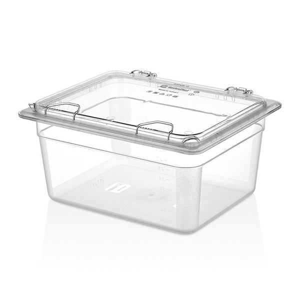 GastroPlast GN 1/2 Menteşeli Gastronorm Küvet Kapağı, Kapalı Köşeli, Polikarbon