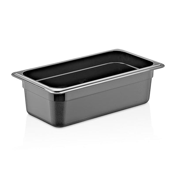 GastroPlast GN 1/9 65 mm Gastronom Küvet, Polikarbon, Siyah