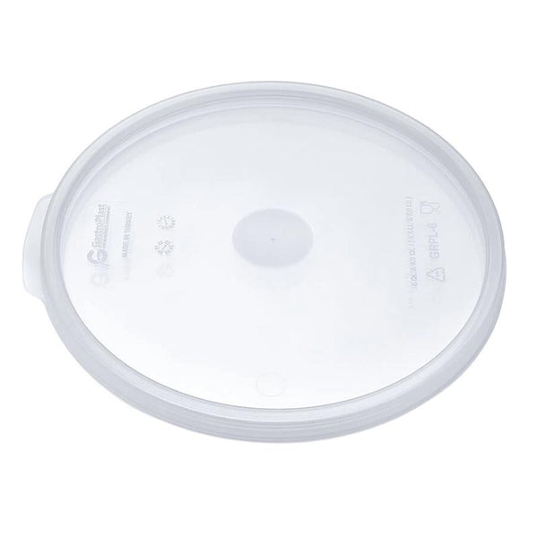 GastroPlast GRPL-12 Polipropilen Yuvarlak Saklama Kabı Kapağı, Şeffaf