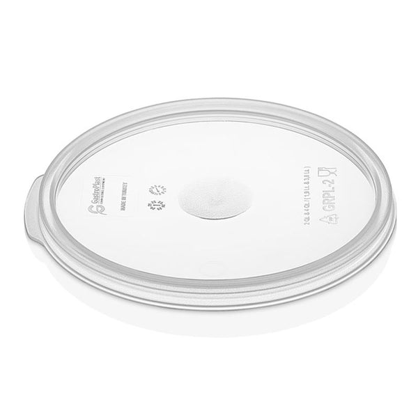GastroPlast GRPL-6 Yuvarlak Saklama Kabı Kapağı, GRP-6/8 Uyumlu, Şeffaf