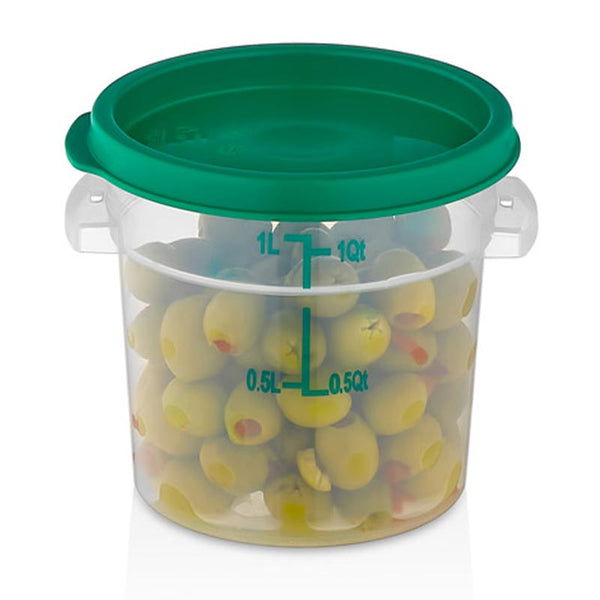GastroPlast GRPP-1 Polipropilen Yuvarlak Saklama Kabı, 0.95 L