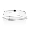 GastroPlast Polikarbon Fanus, 20x26 cm, Siyah Kulplu