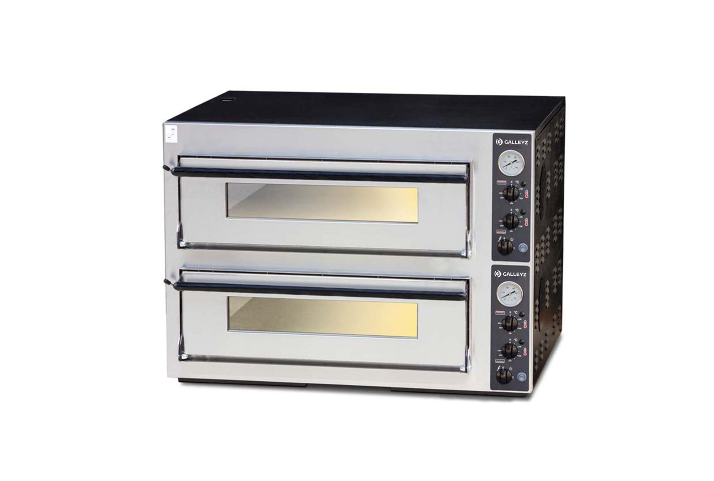 Double Deck Electric Pizza Oven 4+4 x Ø33 Cm Capacity