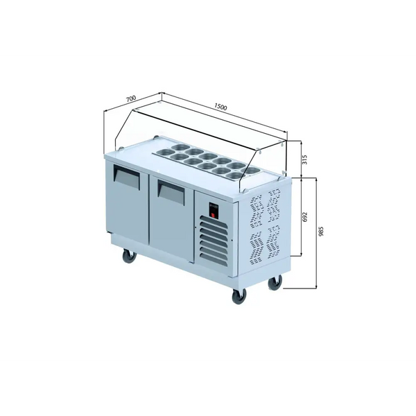 Iceinox FTS 650 CR Hazırlık Buzdolapları - 4 Kapılı -