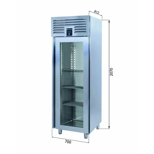 Iceinox VTS 610 CR VG Dik Tip GN Buz Dolapları – 1 Cam Kapılı