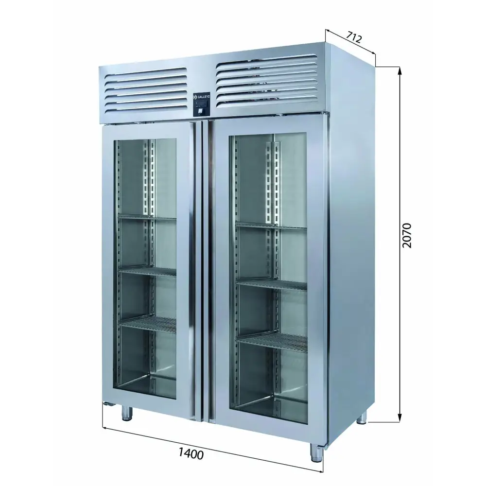 Dikey Tip Snack Dondurucu - 2 Cam Kapılı VT 1150 N CR-VG