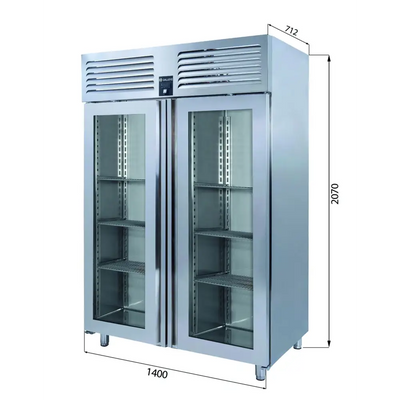 Iceinox VTS 1150-VG CR-VG Dikey Tip Snack Dondurucu - 2 Cam Kapılı